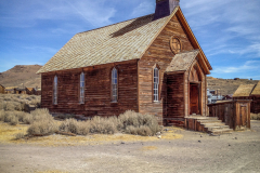 Bodie Ghost Town, California — historic mining town preserved as a State Historic Park in the Eastern Sierra - Church