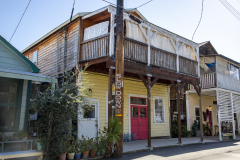 Locke Historic District in the Sacramento-San Joaquin River Delta, California, showcasing its quirky town charm.