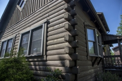 Suburban log home in Butler, Pennsylvania. Suburban log home in Butler, Pennsylvania.