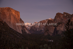 Yosemite Valley At Sunset