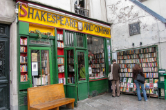 Shakespeare and Company bookstore on the Left Bank in Paris, France.