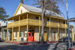 Sutter Creek, historic Gold Rush town along Highway 49 in the Sierra Nevada foothills, California — 19th-century architecture and small-town charm
