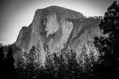 Black and white landscape of Yosemite Valley in California’s Sierra Nevada mountains. -y Half Dome At Sunrise Black and white landscape of Yosemite Valley in California’s Sierra Nevada mountains. -y Half Dome At Sunrise