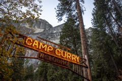 Curry Village (Camp Curry) tent cabins in Yosemite Valley, California. Curry Village (Camp Curry) tent cabins in Yosemite Valley, California.