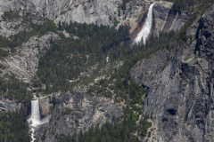 Panoramic views from Glacier Point overlooking Yosemite Valley, including Half Dome and waterfalls.