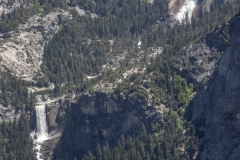 Panoramic views from Glacier Point overlooking Yosemite Valley, including Half Dome and waterfalls. Panoramic views from Glacier Point overlooking Yosemite Valley, including Half Dome and waterfalls.