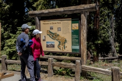 Panoramic views from Glacier Point overlooking Yosemite Valley, including Half Dome and waterfalls.
