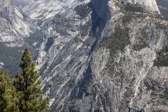 Panoramic views from Glacier Point overlooking Yosemite Valley, including Half Dome and waterfalls.