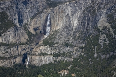 Panoramic views from Glacier Point overlooking Yosemite Valley, including Half Dome and waterfalls.