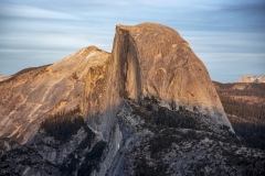 Panoramic views from Glacier Point overlooking Yosemite Valley, including Half Dome and waterfalls.