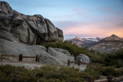 Panoramic views from Glacier Point overlooking Yosemite Valley, including Half Dome and waterfalls.